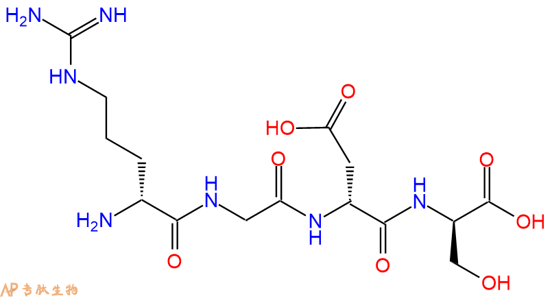 专肽生物产品H2N-DArg-Gly-DAsp-DSer-COOH
