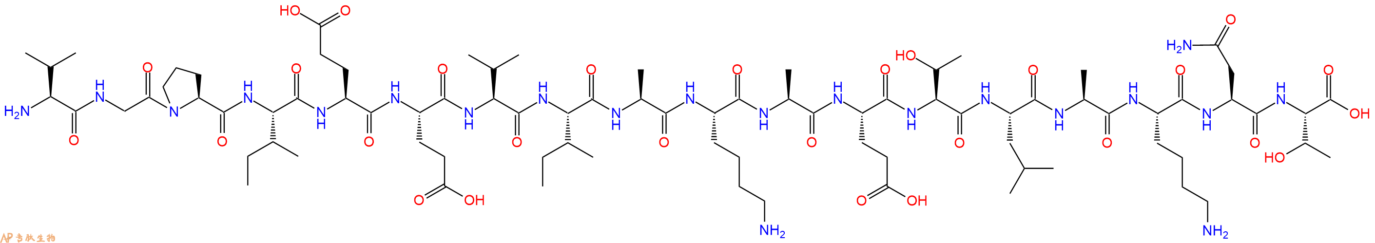 专肽生物产品H2N-Val-Gly-Pro-Ile-Glu-Glu-Val-Ile-Ala-Lys-Ala-Glu-Thr-Leu-Ala-Lys-Asn-Thr-COOH