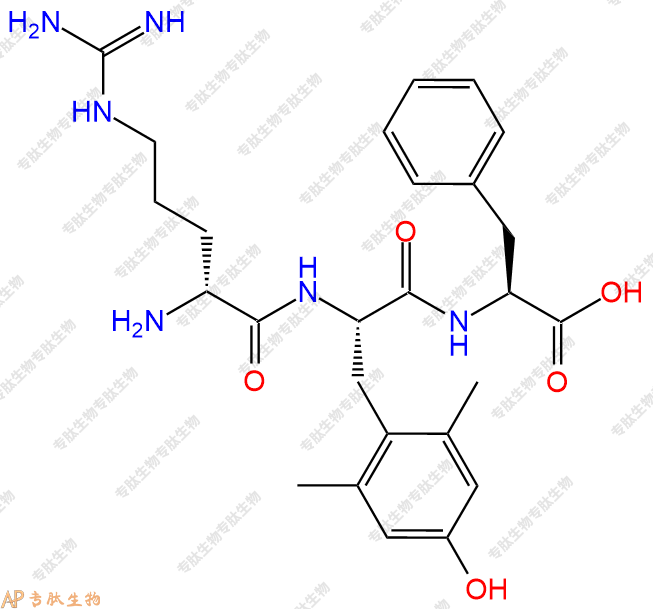 专肽生物产品H2N-DArg-Dmt-Phe-COOH