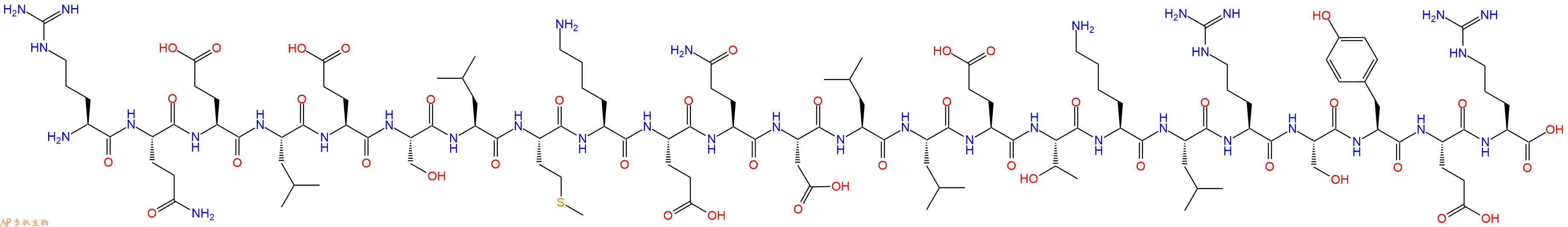 专肽生物产品H2N-Arg-Gln-Glu-Leu-Glu-Ser-Leu-Met-Lys-Glu-Gln-Asp-Leu-Leu-Glu-Thr-Lys-Leu-Arg-Ser-Tyr-Glu-Arg-COOH