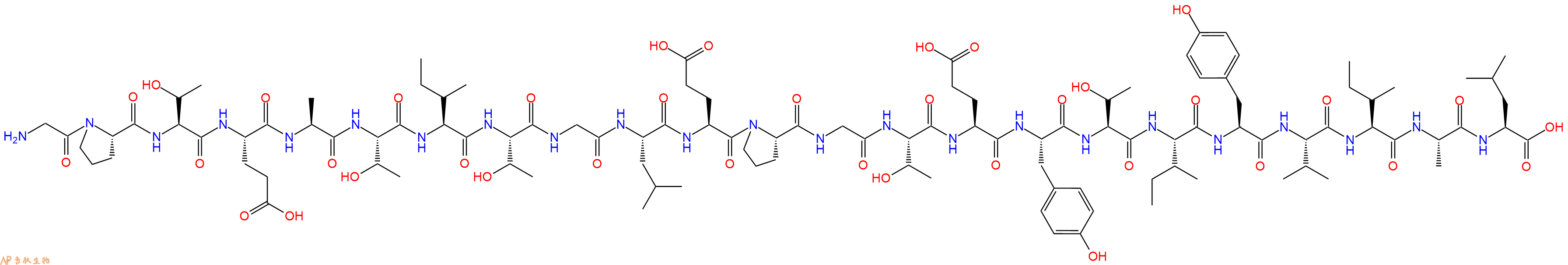专肽生物产品H2N-Gly-Pro-Thr-Glu-Ala-Thr-Ile-Thr-Gly-Leu-Glu-Pro-Gly-Thr-Glu-Tyr-Thr-Ile-Tyr-Val-Ile-Ala-Leu-COOH