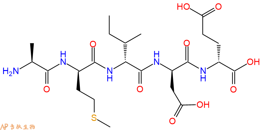 专肽生物产品H2N-Ala-DMet-DIle-DAsp-DGlu-COOH