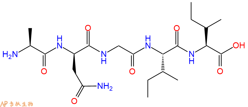 专肽生物产品H2N-Ala-DAsn-Gly-Ile-Ile-COOH