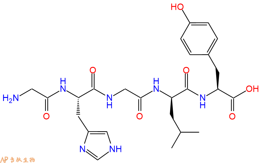 专肽生物产品H2N-Gly-His-Gly-DLeu-Tyr-COOH