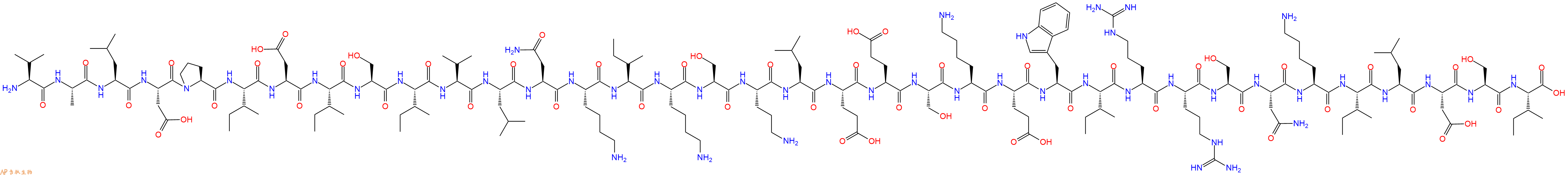 专肽生物产品H2N-Val-Ala-Leu-Asp-Pro-Ile-Asp-Ile-Ser-Ile-Val-Leu-Asn-Lys-Ile-Lys-Ser-Orn-Leu-Glu-Glu-Ser-Lys-Glu-Trp-Ile-Arg-Arg-Ser-Asn-Lys-Ile-Leu-Asp-Ser-Ile-COOH