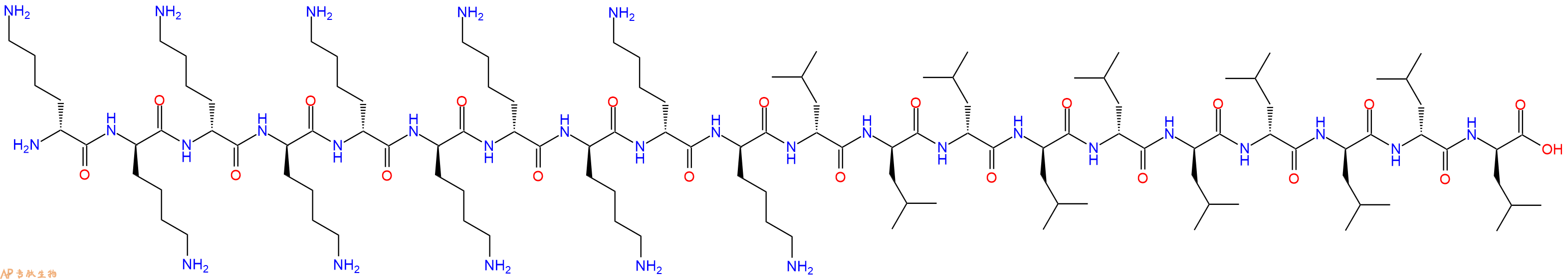 专肽生物产品H2N-DLys-DLys-DLys-DLys-DLys-DLys-DLys-DLys-DLys-DLys-DLeu-DLeu-DLeu-DLeu-DLeu-DLeu-DLeu-DLeu-DLeu-DLeu-COOH