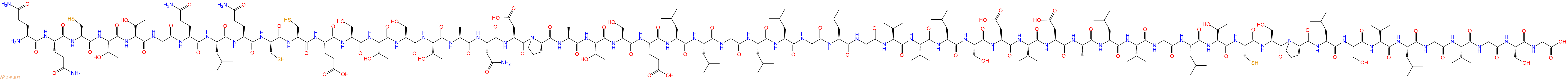 专肽生物产品H2N-Gln-Gln-Cys-Thr-Thr-Gly-Gln-Leu-Gln-Cys-Cys-Glu-Ser-Thr-Ser-Thr-Ala-Asn-Asp-Pro-Ala-Thr-Ser-Glu-Leu-Leu-Gly-Leu-Leu-Gly-Leu-Gly-Val-Val-Leu-Ser-Asp-Val-Asp-Ala-Leu-Val-Gly-Leu-Thr-Cys-Ser-Pro-Leu-Ser-Val-Leu-Gly-Val-Gly-Ser-Gly-COOH