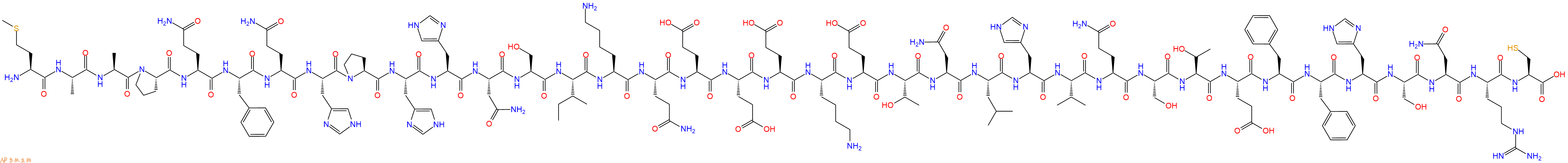 专肽生物产品H2N-Met-Ala-Ala-Pro-Gln-Phe-Gln-His-Pro-His-His-Asn-Ser-Ile-Lys-Gln-Glu-Glu-Glu-Lys-Glu-Thr-Asn-Leu-His-Val-Gln-Ser-Thr-Glu-Phe-Phe-His-Ser-Asn-Arg-Cys-COOH