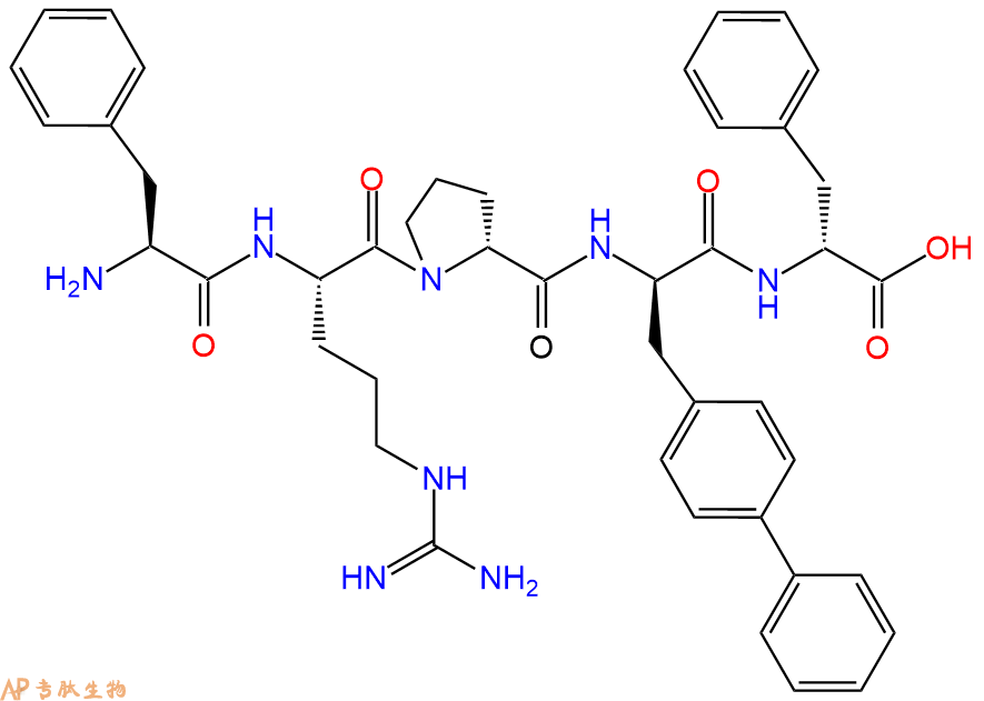专肽生物产品H2N-Phe-Arg-DPro-DBip-DPhe-COOH