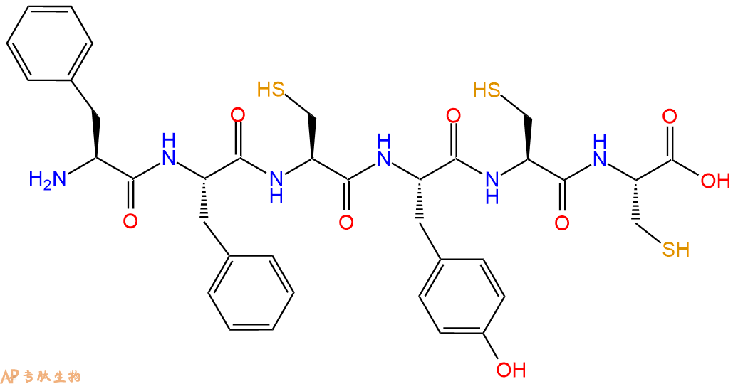 专肽生物产品H2N-Phe-Phe-Cys-Tyr-Cys-Cys-COOH