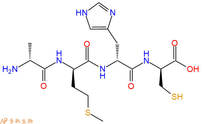 专肽生物产品H2N-DAla-DMet-DHis-DCys-COOH