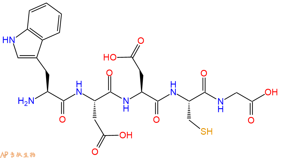 专肽生物产品H2N-Trp-Asp-Asp-Cys-Gly-COOH