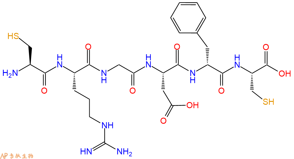 专肽生物产品H2N-Cys-Arg-Gly-Asp-DPhe-Cys-COOH