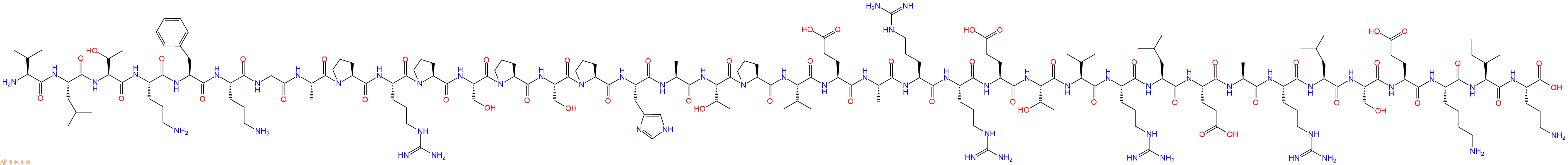 专肽生物产品H2N-Val-Leu-Thr-Orn-Phe-Orn-Gly-Ala-Pro-Arg-Pro-Ser-Pro-Ser-Pro-His-Ala-Thr-Pro-Val-Glu-Ala-Arg-Arg-Glu-Thr-Val-Arg-Leu-Glu-Ala-Arg-Leu-Ser-Glu-Lys-Ile-Orn-COOH