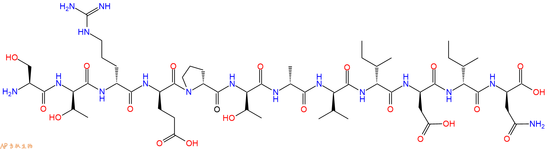 专肽生物产品H2N-Ser-DThr-DArg-DGlu-DPro-DThr-DAla-DVal-DIle-DAsp-DIle-DAsn-COOH