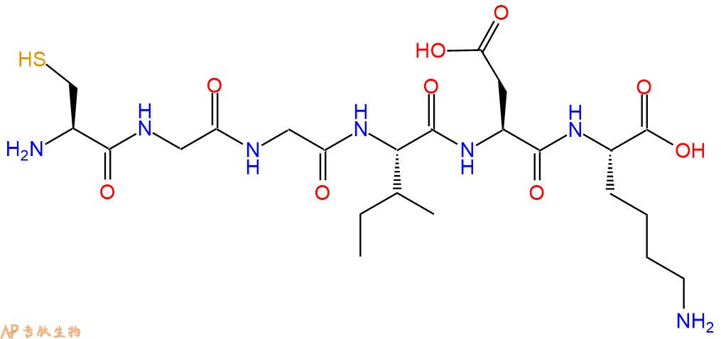 专肽生物产品H2N-Cys-Gly-Gly-Ile-Asp-Lys-COOH