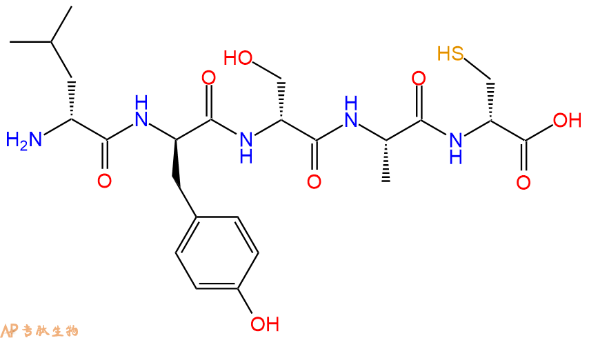 专肽生物产品H2N-DLeu-DTyr-DSer-Ala-DCys-COOH