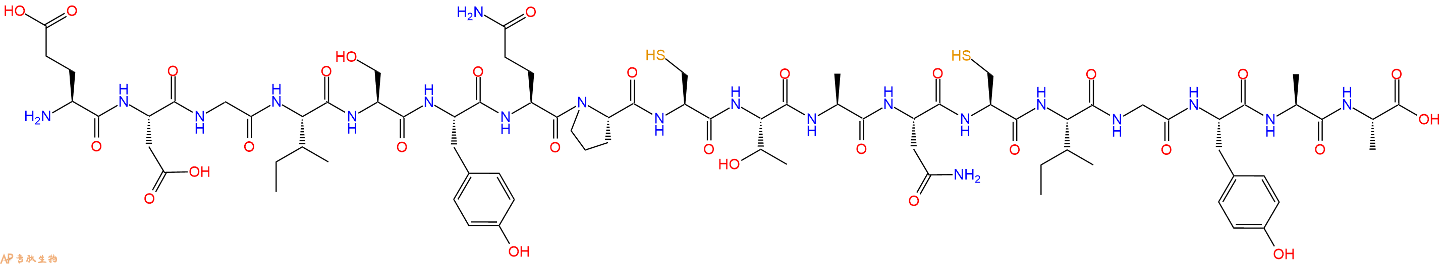 专肽生物产品H2N-Glu-Asp-Gly-Ile-Ser-Tyr-Gln-Pro-Cys-Thr-Ala-Asn-Cys-Ile-Gly-Tyr-Ala-Ala-COOH
