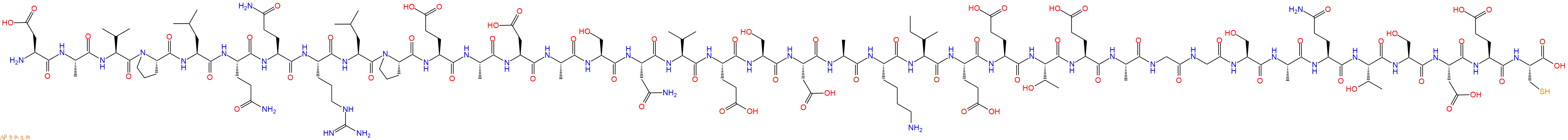 专肽生物产品H2N-Asp-Ala-Val-Pro-Leu-Gln-Gln-Arg-Leu-Pro-Glu-Ala-Asp-Ala-Ser-Asn-Val-Glu-Ser-Asp-Ala-Lys-Ile-Glu-Glu-Thr-Glu-Ala-Gly-Gly-Ser-Ala-Gln-Thr-Ser-Asp-Glu-Cys-COOH