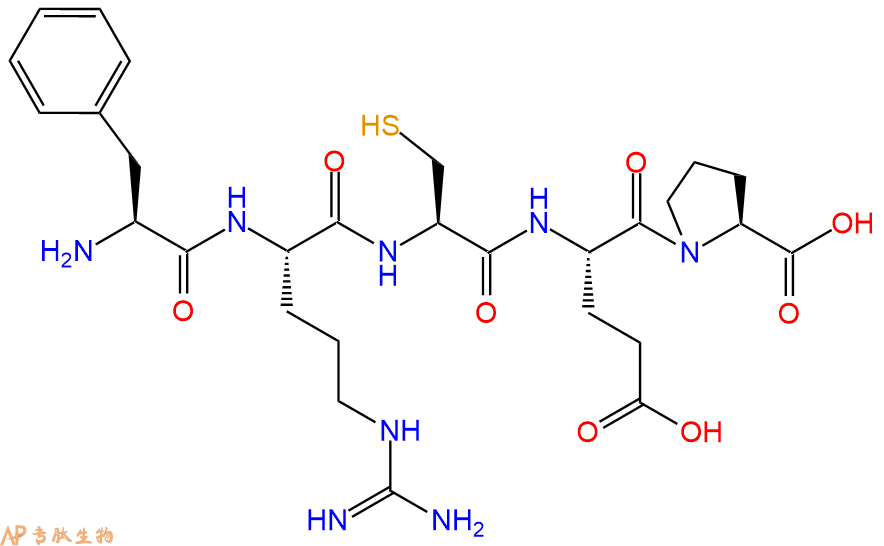 专肽生物产品H2N-Phe-Arg-Cys-Glu-Pro-COOH