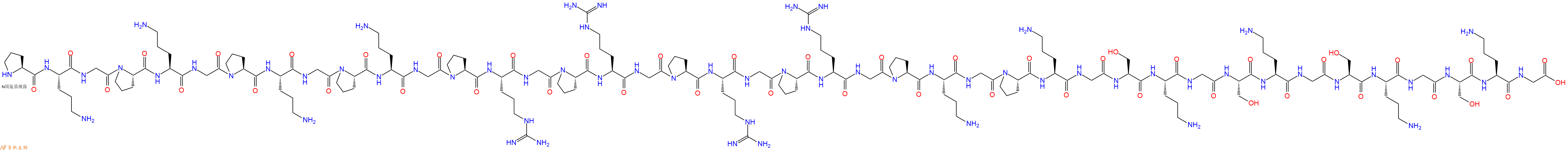 专肽生物产品H2N-Pro-Orn-Gly-Pro-Orn-Gly-Pro-Orn-Gly-Pro-Orn-Gly-Pro-Arg-Gly-Pro-Arg-Gly-Pro-Arg-Gly-Pro-Arg-Gly-Pro-Orn-Gly-Pro-Orn-Gly-Ser-Orn-Gly-Ser-Orn-Gly-Ser-Orn-Gly-Ser-Orn-Gly-COOH