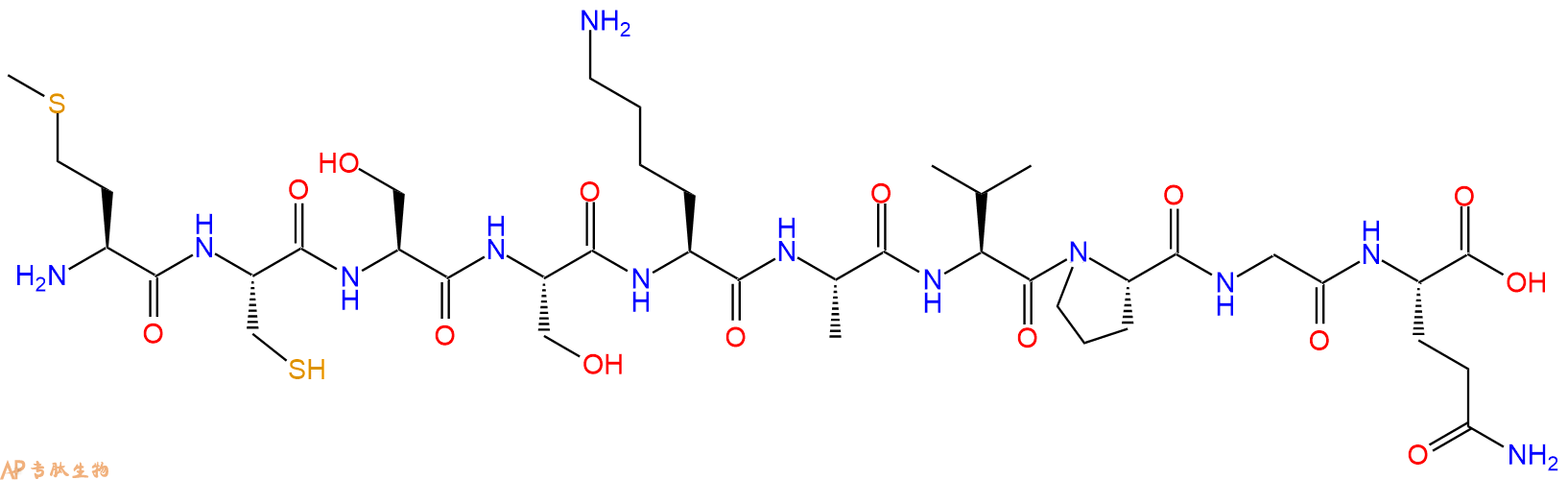专肽生物产品H2N-Met-Cys-Ser-Ser-Lys-Ala-Val-Pro-Gly-Gln-COOH