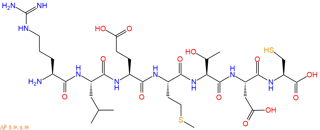 专肽生物产品H2N-Arg-Leu-Glu-Met-Thr-Asp-Cys-COOH