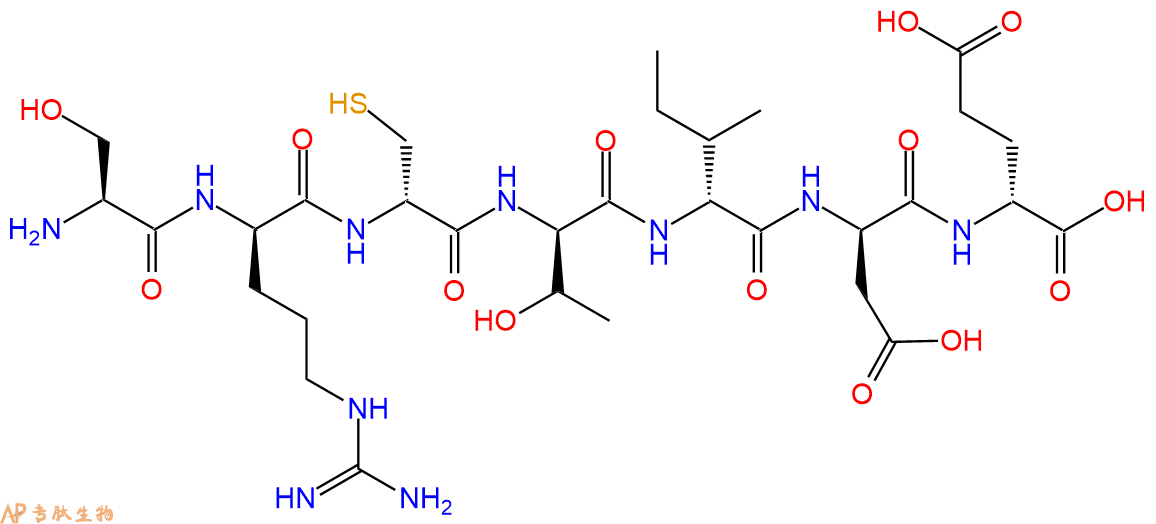 专肽生物产品H2N-Ser-DArg-DCys-DThr-DIle-DAsp-DGlu-COOH