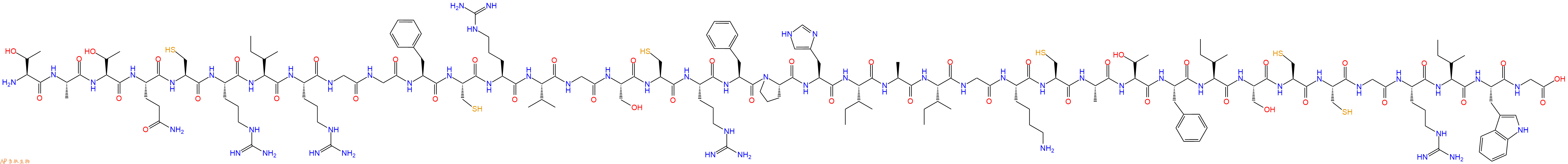 专肽生物产品H2N-Thr-Ala-Thr-Gln-Cys-Arg-Ile-Arg-Gly-Gly-Phe-Cys-Arg-Val-Gly-Ser-Cys-Arg-Phe-Pro-His-Ile-Ala-Ile-Gly-Lys-Cys-Ala-Thr-Phe-Ile-Ser-Cys-Cys-Gly-Arg-Ile-Trp-Gly-COOH