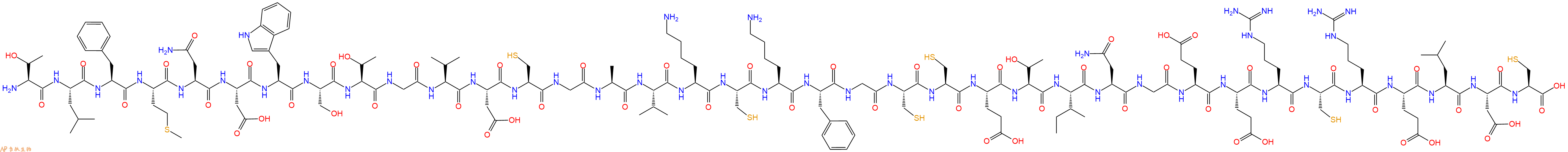 专肽生物产品H2N-Thr-Leu-Phe-Met-Asn-Asp-Trp-Ser-Thr-Gly-Val-Asp-Cys-Gly-Ala-Val-Lys-Cys-Lys-Phe-Gly-Cys-Cys-Glu-Thr-Ile-Asn-Gly-Glu-Glu-Arg-Cys-Arg-Glu-Leu-Asp-Cys-OH