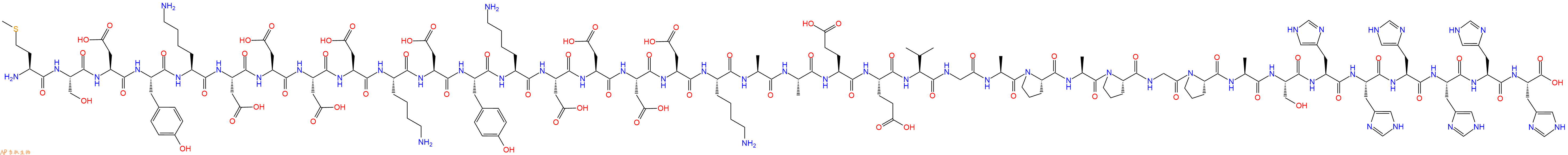 专肽生物产品H2N-Met-Ser-Asp-Tyr-Lys-Asp-Asp-Asp-Asp-Lys-Asp-Tyr-Lys-Asp-Asp-Asp-Asp-Lys-Ala-Ala-Glu-Glu-Val-Gly-Ala-Pro-Ala-Pro-Gly-Pro-Ala-Ser-His-His-His-His-His-His-OH