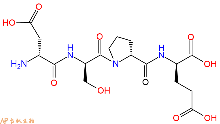 专肽生物产品H2N-DAsp-DSer-DPro-DGlu-OH