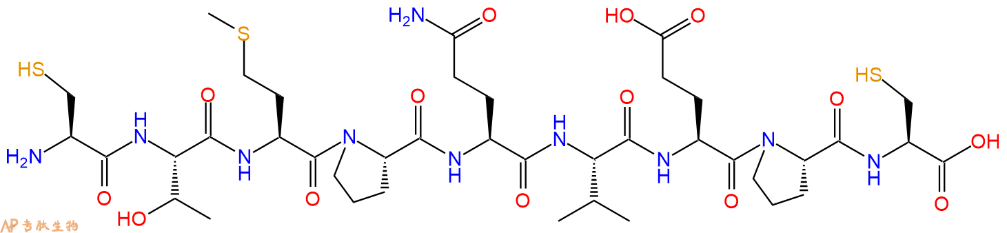专肽生物产品H2N-Cys-Thr-Met-Pro-Gln-Val-Glu-Pro-Cys-OH