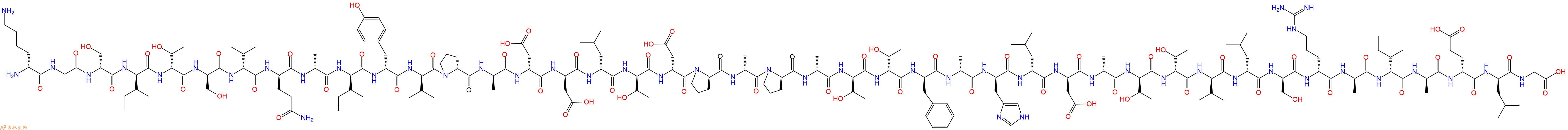 专肽生物产品H2N-DLys-Gly-DSer-DIle-DThr-DSer-DVal-DGln-DAla-DIle-DTyr-DVal-DPro-DAla-DAsp-DAsp-DLeu-DThr-DAsp-DPro-DAla-DPro-DAla-DThr-DThr-DPhe-DAla-DHis-DLeu-DAsp-DAla-DThr-DThr-DVal-DLeu-DSer-DArg-DAla-DIle-DAla-DGlu-DLeu-Gly-OH