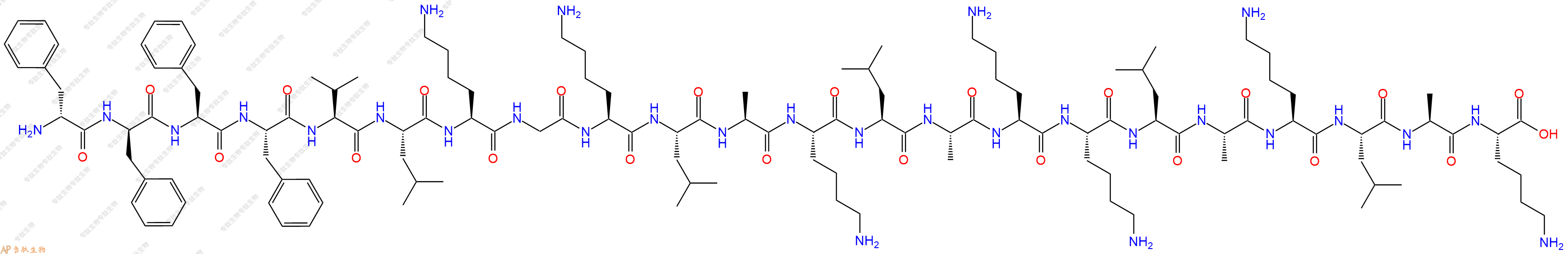 专肽生物产品H2N-DPhe-DPhe-Phe-Phe-Val-Leu-Lys-Gly-Lys-Leu-Ala-Lys-Leu-Ala-Lys-Lys-Leu-Ala-Lys-Leu-Ala-Lys-OH