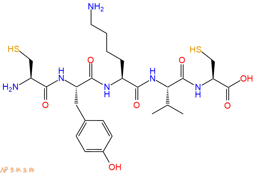 专肽生物产品H2N-Cys-Tyr-Lys-Val-Cys-OH