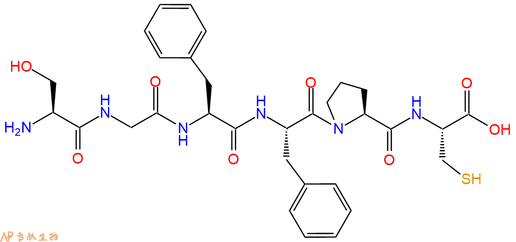 专肽生物产品H2N-Ser-Gly-Phe-Phe-Pro-Cys-OH
