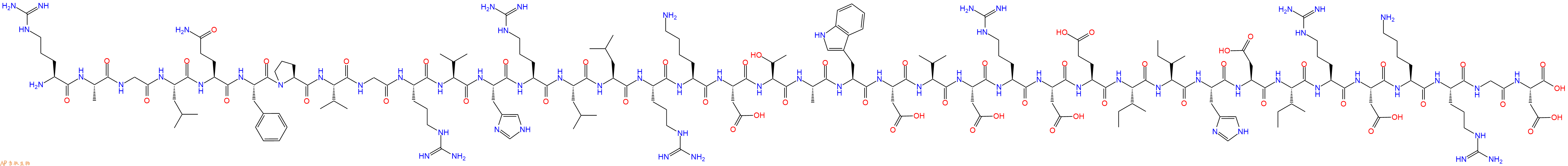专肽生物产品H2N-Arg-Ala-Gly-Leu-Gln-Phe-Pro-Val-Gly-Arg-Val-His-Arg-Leu-Leu-Arg-Lys-Asp-Thr-Ala-Trp-Asp-Val-Asp-Arg-Asp-Glu-Ile-Ile-His-Asp-Ile-Arg-Asp-Lys-Arg-Gly-Asp-OH