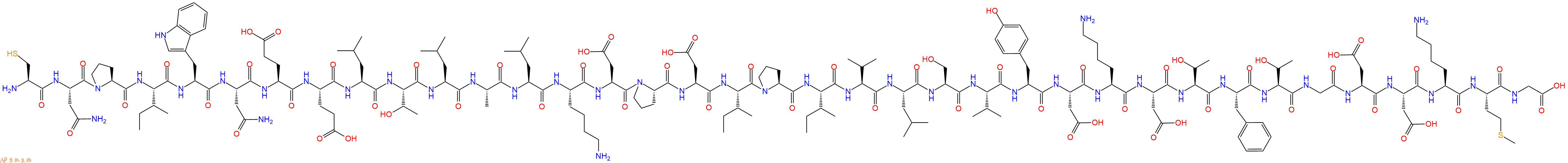 专肽生物产品H2N-Cys-Asn-Pro-Ile-Trp-Asn-Glu-Glu-Leu-Thr-Leu-Ala-Leu-Lys-Asp-Pro-Asp-Ile-Pro-Ile-Val-Leu-Ser-Val-Tyr-Asp-Lys-Asp-Thr-Phe-Thr-Gly-Asp-Asp-Lys-Met-Gly-OH