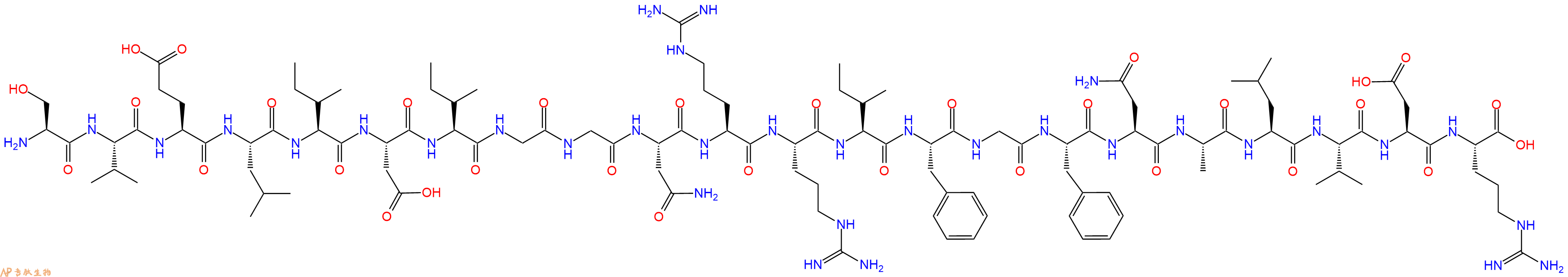 专肽生物产品H2N-Ser-Val-Glu-Leu-Ile-Asp-Ile-Gly-Gly-Asn-Arg-Arg-Ile-Phe-Gly-Phe-Asn-Ala-Leu-Val-Asp-Arg-OH
