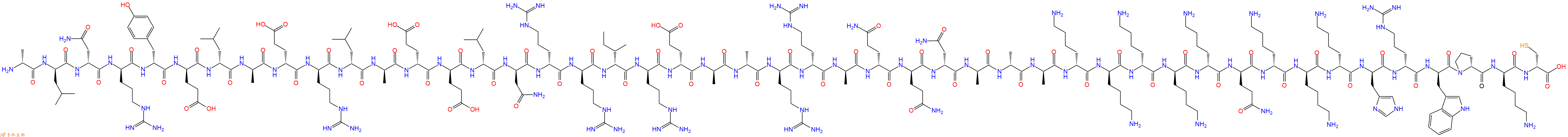 专肽生物产品H2N-DAla-DLeu-DAsn-DArg-DTyr-DGlu-DLeu-DAla-DGlu-DArg-DLeu-DAla-DGlu-DGlu-DLeu-DAsn-DArg-DArg-DIle-DArg-DGlu-DAla-DAla-DArg-DArg-DAla-DGln-DGln-DAsn-DAla-DAla-DAla-DLys-DLys-DLys-DLys-DLys-DGln-DLys-DLys-DLys-DHis-DArg-DTrp-DPro-DLys-DCys-OH