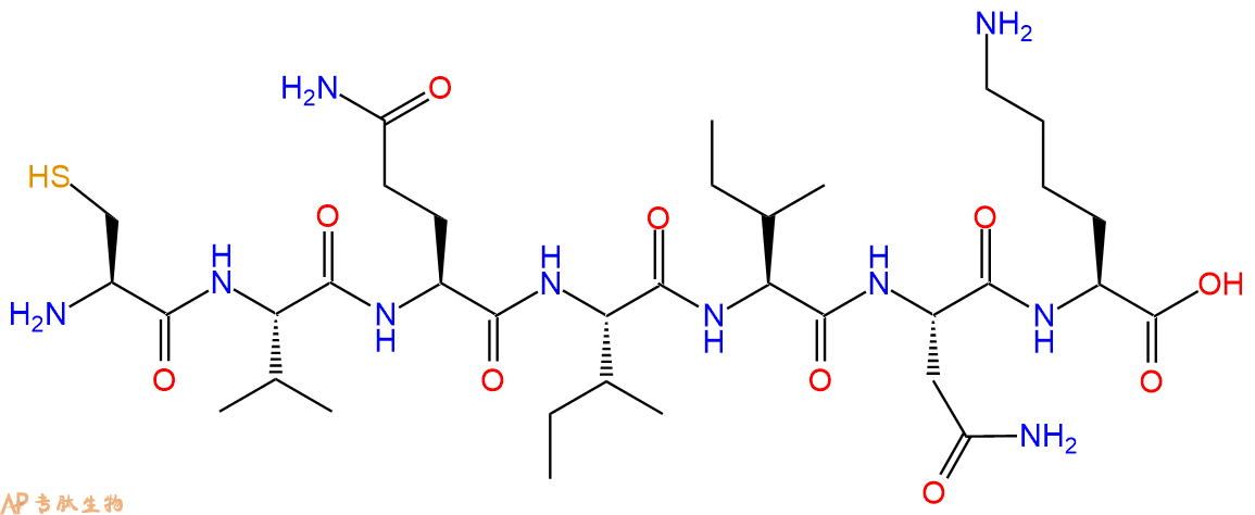 专肽生物产品H2N-Cys-Val-Gln-Ile-Ile-Asn-Lys-OH