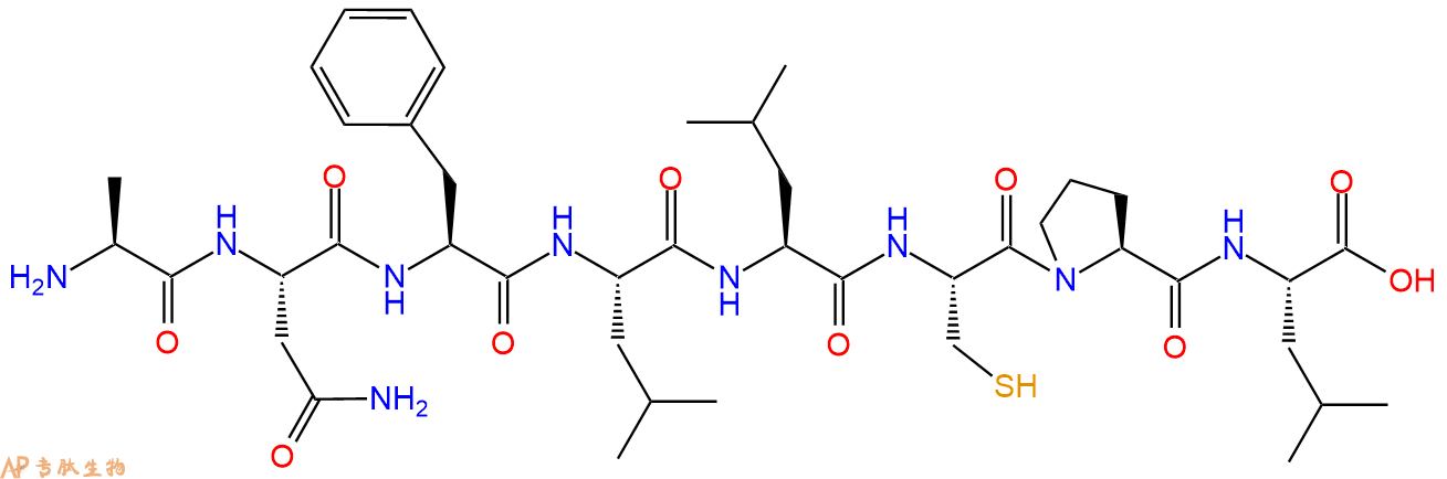 专肽生物产品H2N-Ala-Asn-Phe-Leu-Leu-Cys-Pro-Leu-OH