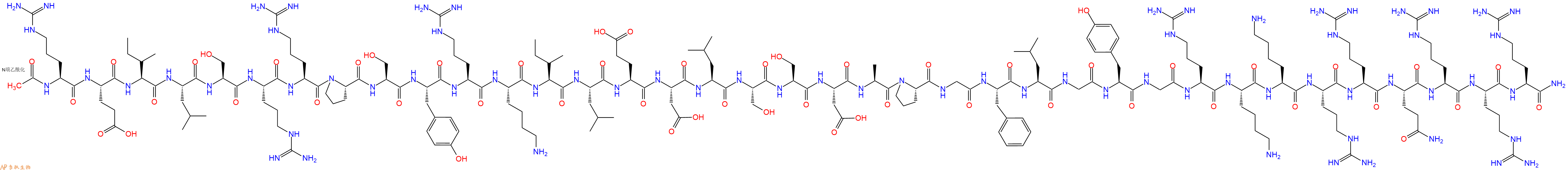 专肽生物产品Ac-Arg-Glu-Ile-Leu-Ser-Arg-Arg-Pro-Ser-Tyr-Arg-Lys-Ile-Leu-Glu-Asp-Leu-Ser-Ser-Asp-Ala-Pro-Gly-Phe-Leu-Gly-Tyr-Gly-Arg-Lys-Lys-Arg-Arg-Gln-Arg-Arg-Arg-NH2