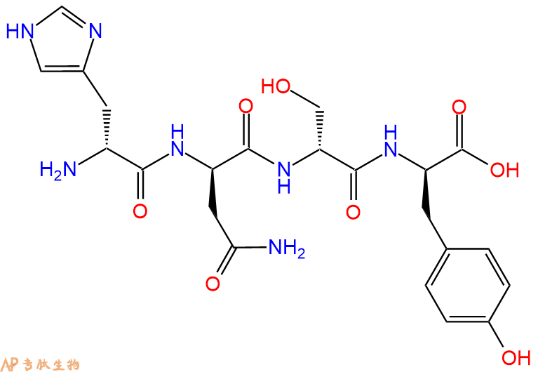 专肽生物产品H2N-DHis-DAsn-DSer-DTyr-OH