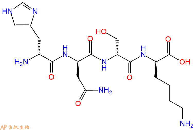 专肽生物产品H2N-DHis-DAsn-DSer-DLys-OH