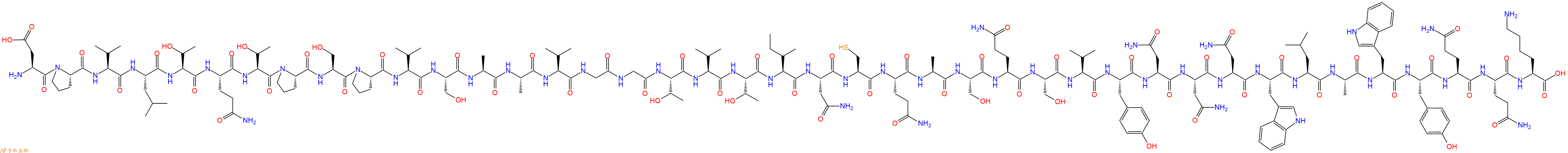 专肽生物产品H2N-Asp-Pro-Val-Leu-Thr-Gln-Thr-Pro-Ser-Pro-Val-Ser-Ala-Ala-Val-Gly-Gly-Thr-Val-Thr-Ile-Asn-Cys-Gln-Ala-Ser-Gln-Ser-Val-Tyr-Asn-Asn-Asn-Trp-Leu-Ala-Trp-Tyr-Gln-Gln-Lys-OH
