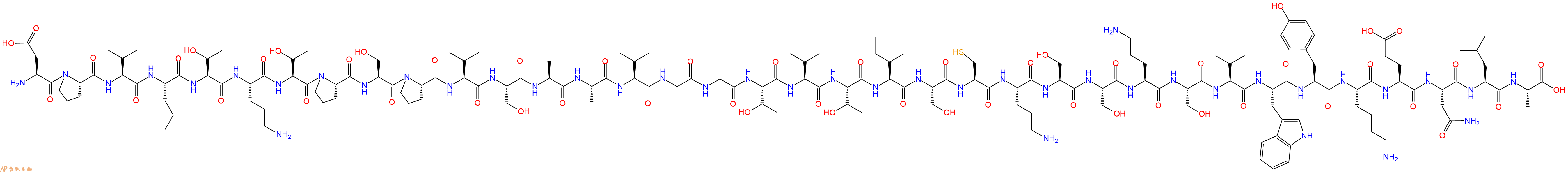 专肽生物产品H2N-Asp-Pro-Val-Leu-Thr-Orn-Thr-Pro-Ser-Pro-Val-Ser-Ala-Ala-Val-Gly-Gly-Thr-Val-Thr-Ile-Ser-Cys-Orn-Ser-Ser-Orn-Ser-Val-Trp-Tyr-Lys-Glu-Asn-Leu-Ala-OH