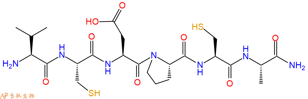 专肽生物产品H2N-Val-Cys-Asp-Pro-Cys-Ala-NH2