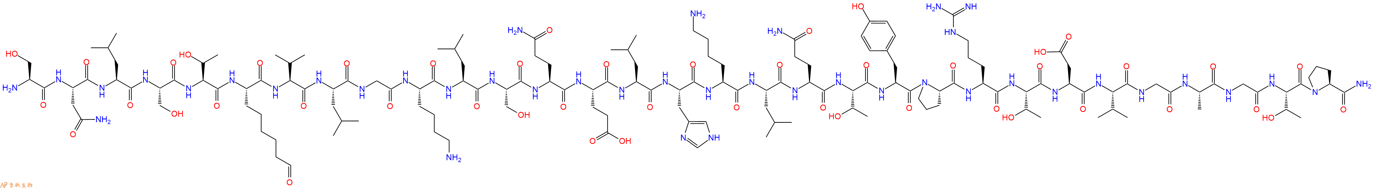 专肽生物产品H2N-Ser-Asn-Leu-Ser-Thr-Asu-Val-Leu-Gly-Lys-Leu-Ser-Gln-Glu-Leu-His-Lys-Leu-Gln-Thr-Tyr-Pro-Arg-Thr-Asp-Val-Gly-Ala-Gly-Thr-Pro-NH2